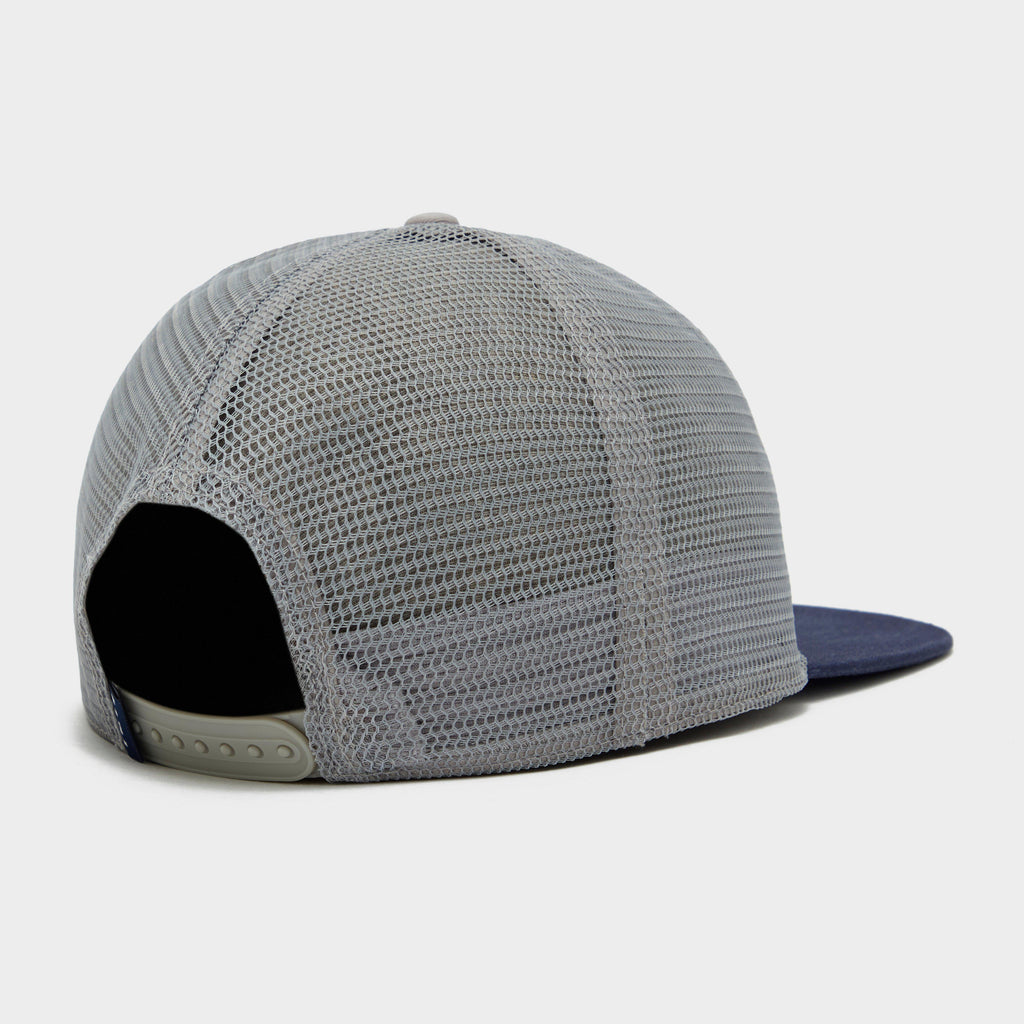 Men’s Velcro Badge Flat Brim Mesh Hat