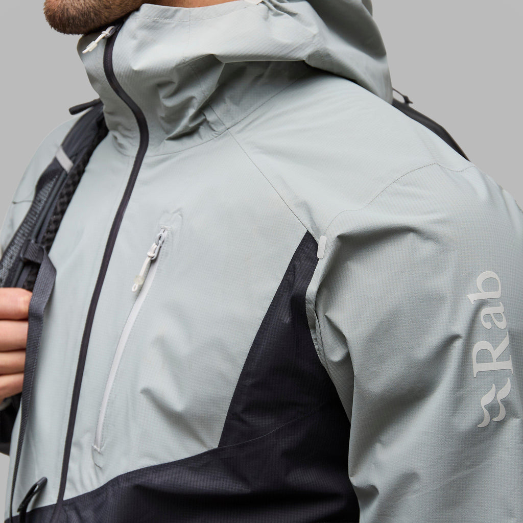 Grey Rab Men's Downpour Trail Light Waterproof Jacket – Blacks
