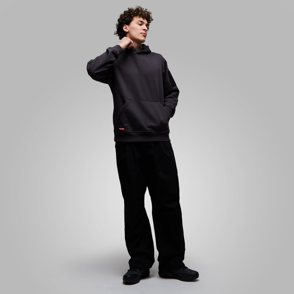Men's Brushed Fleece Grey Hoodie