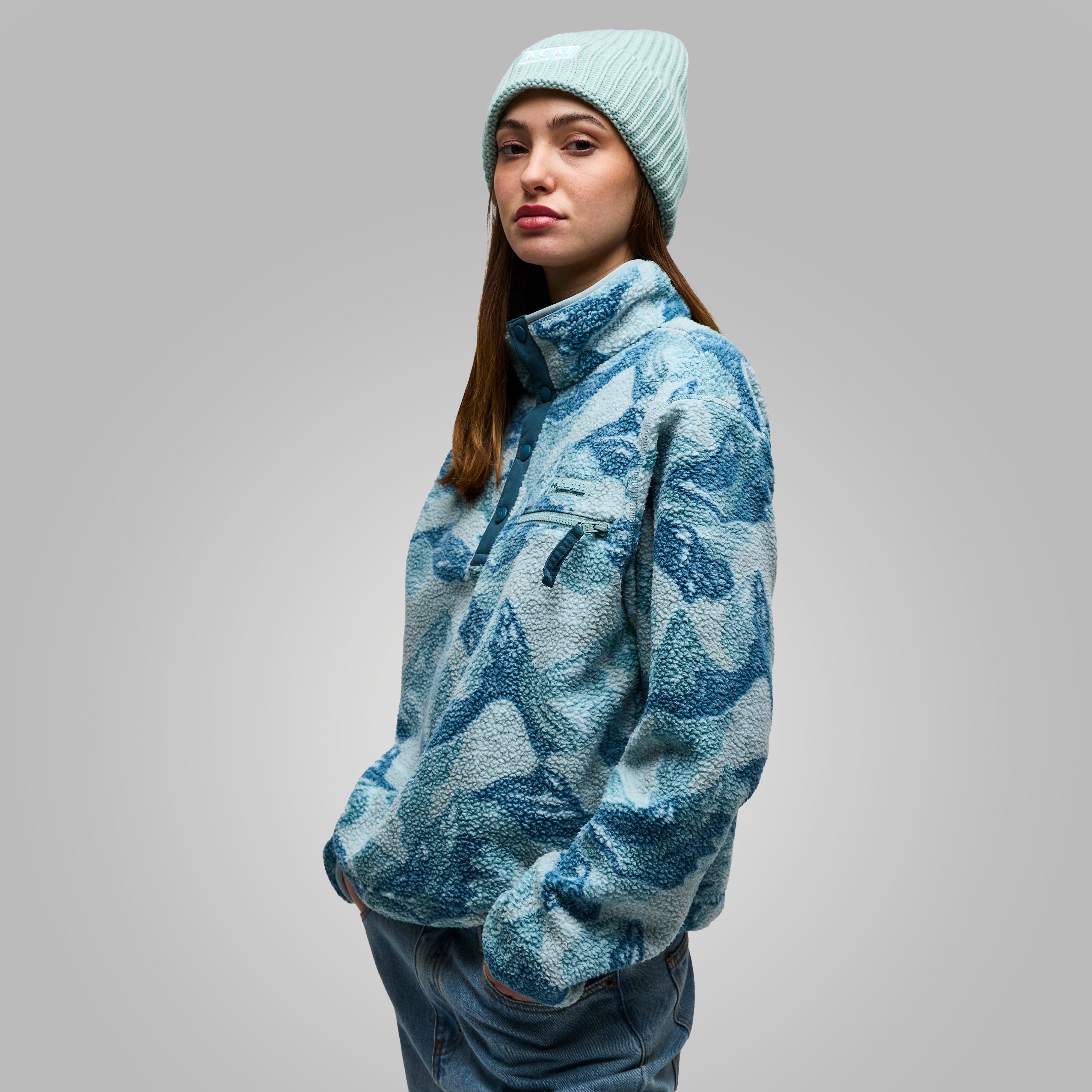 Women's Helvetia II Cropped Sherpa Half Snap Printed Fleece