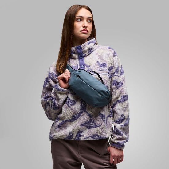 Women's Helvetia II Cropped Sherpa Half Snap Printed Fleece