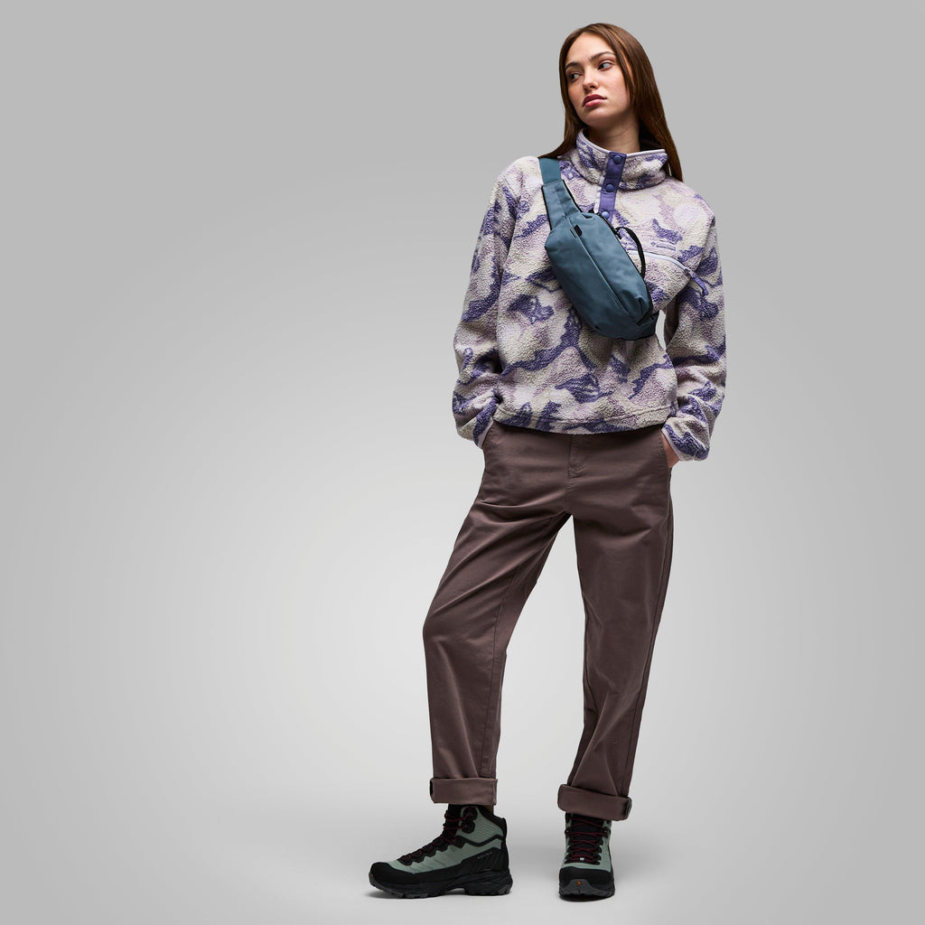 Women's Helvetia II Cropped Sherpa Half Snap Printed Fleece
