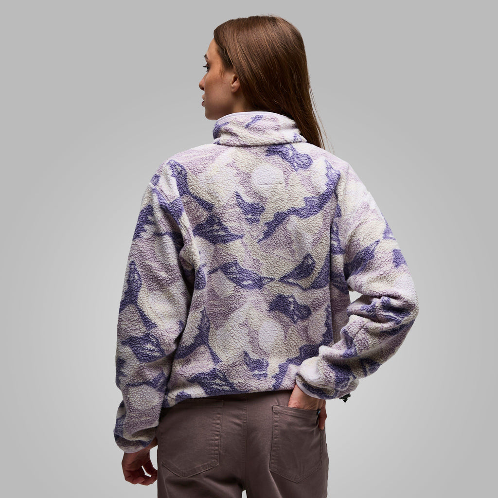 Women's Helvetia II Cropped Sherpa Half Snap Printed Fleece