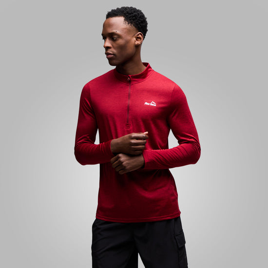 Men's Active Long Sleeve Zip Tee