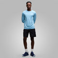 Mens Active Long Sleeve T-Shirt Blue