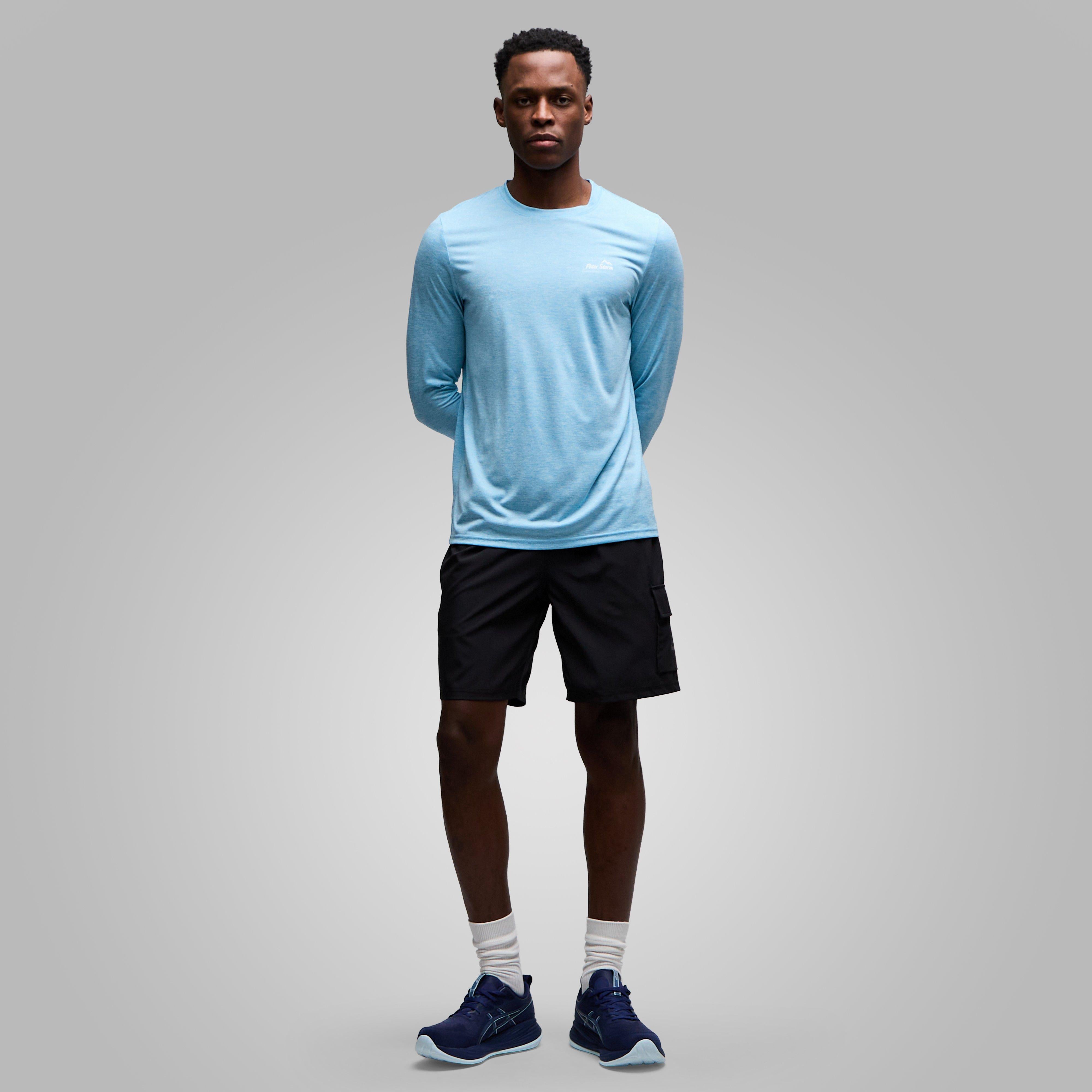 Mens Active Long Sleeve T-Shirt Blue