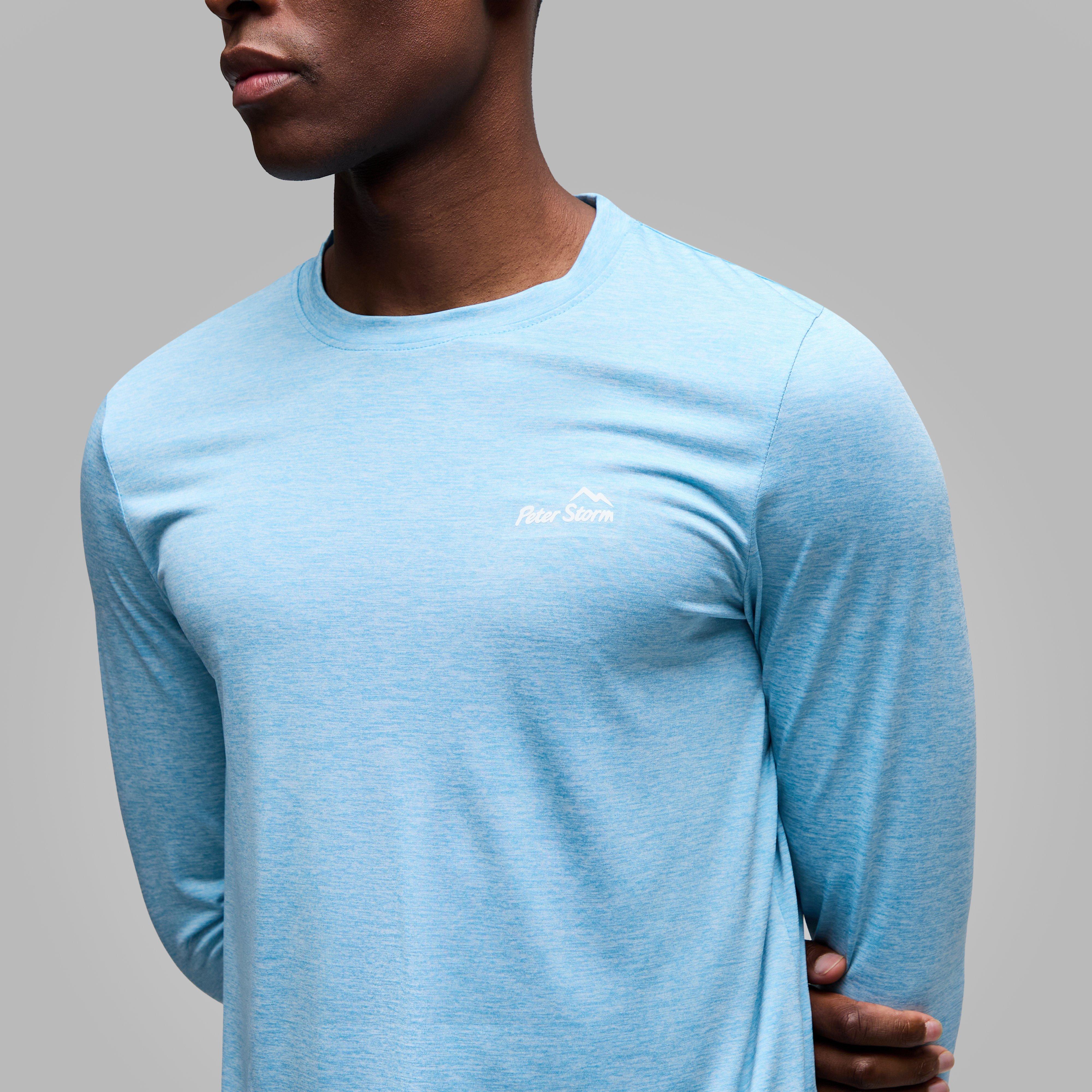 Mens Active Long Sleeve T-Shirt Blue