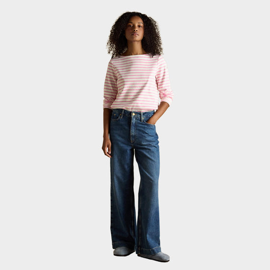 Women's Harbour Striped Boat Neck Breton Top