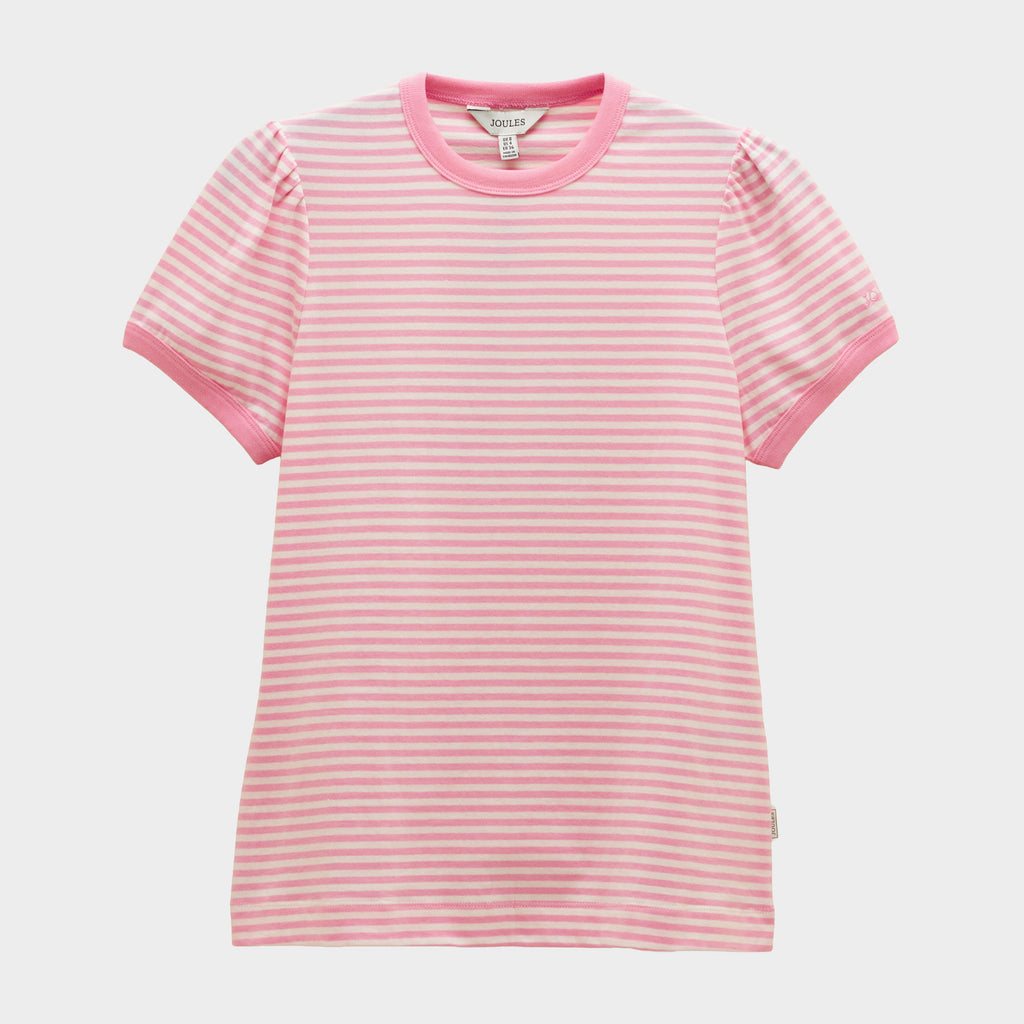 Women’s Erin Pink Stripe Short Sleeve Jersey T-Shirt