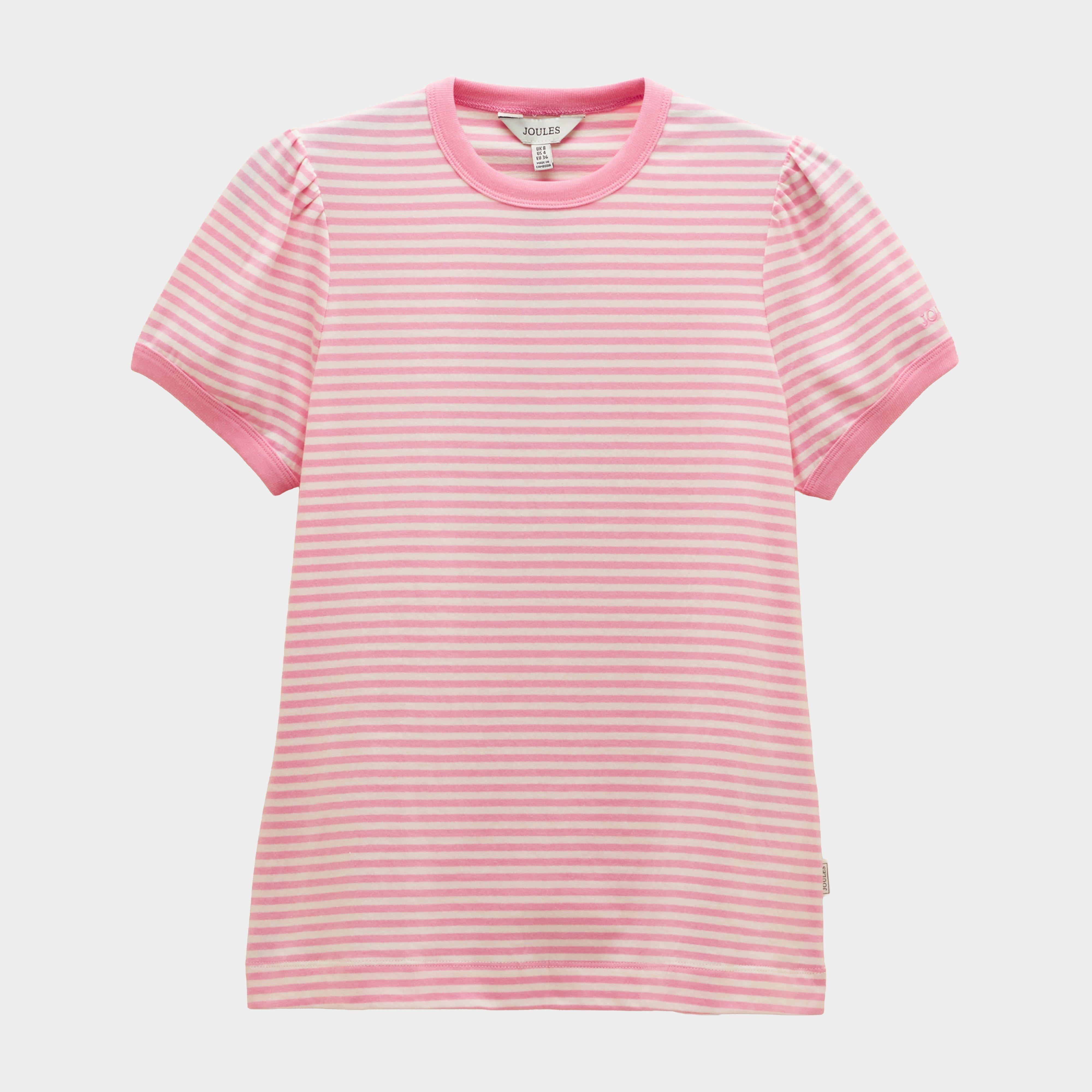 Women’s Erin Pink Stripe Short Sleeve Jersey T-Shirt