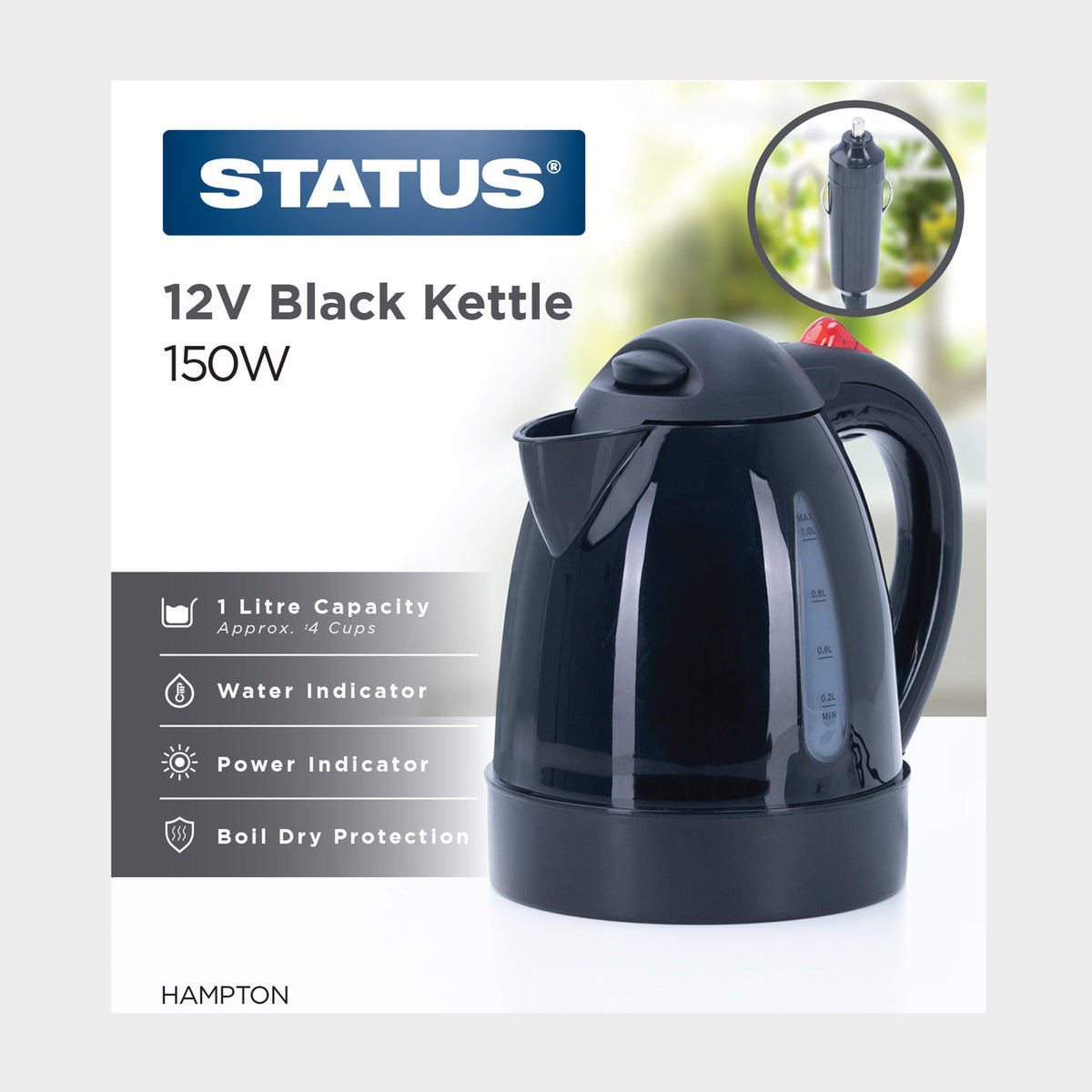 12V Black Kettle 150W