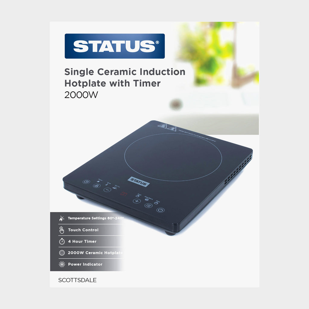 Single Ceramic Induction Hotplate with Timer 200W