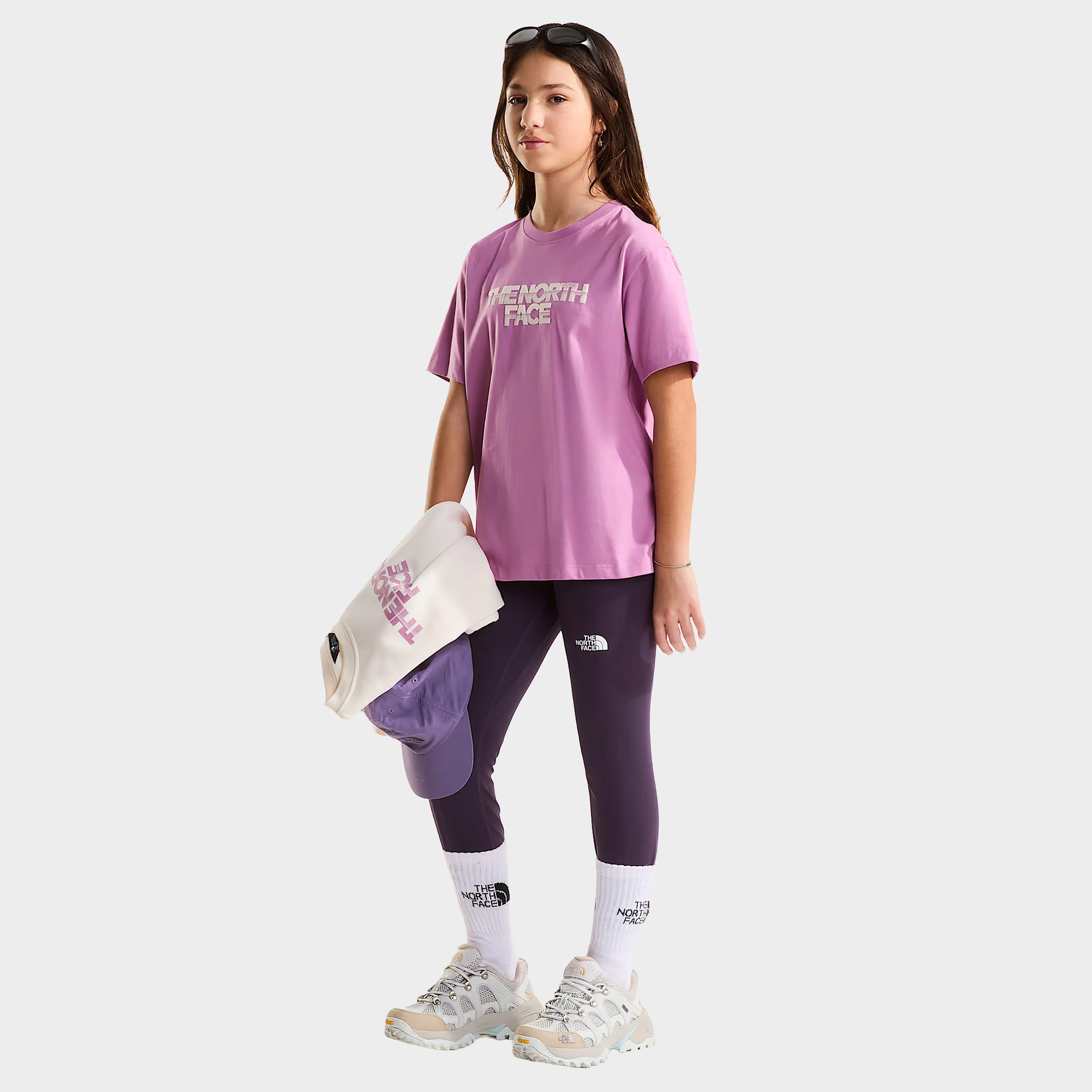 THE NORTH FACE JNR CREW T-SHIR-TNF G CHALBI TT PNK