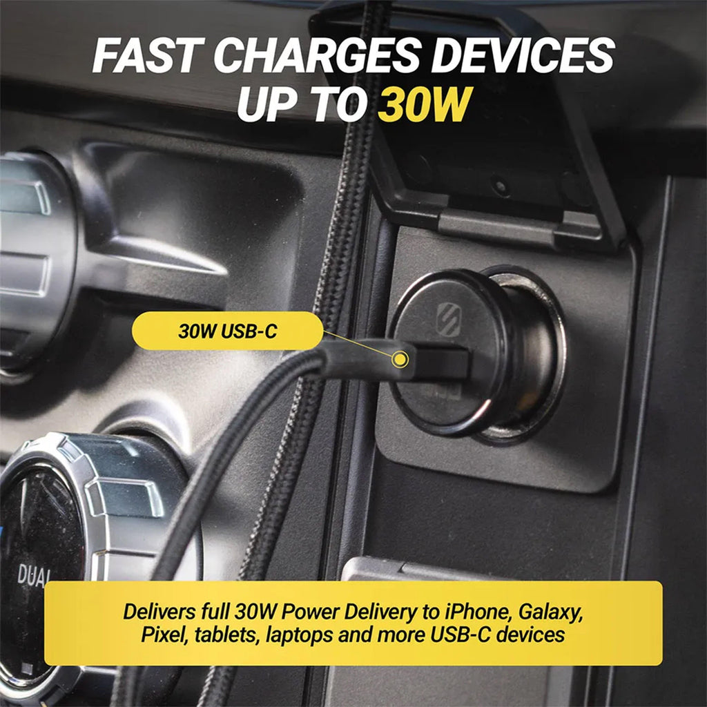30W USB-C™ Power Delivery Mini Car Charger