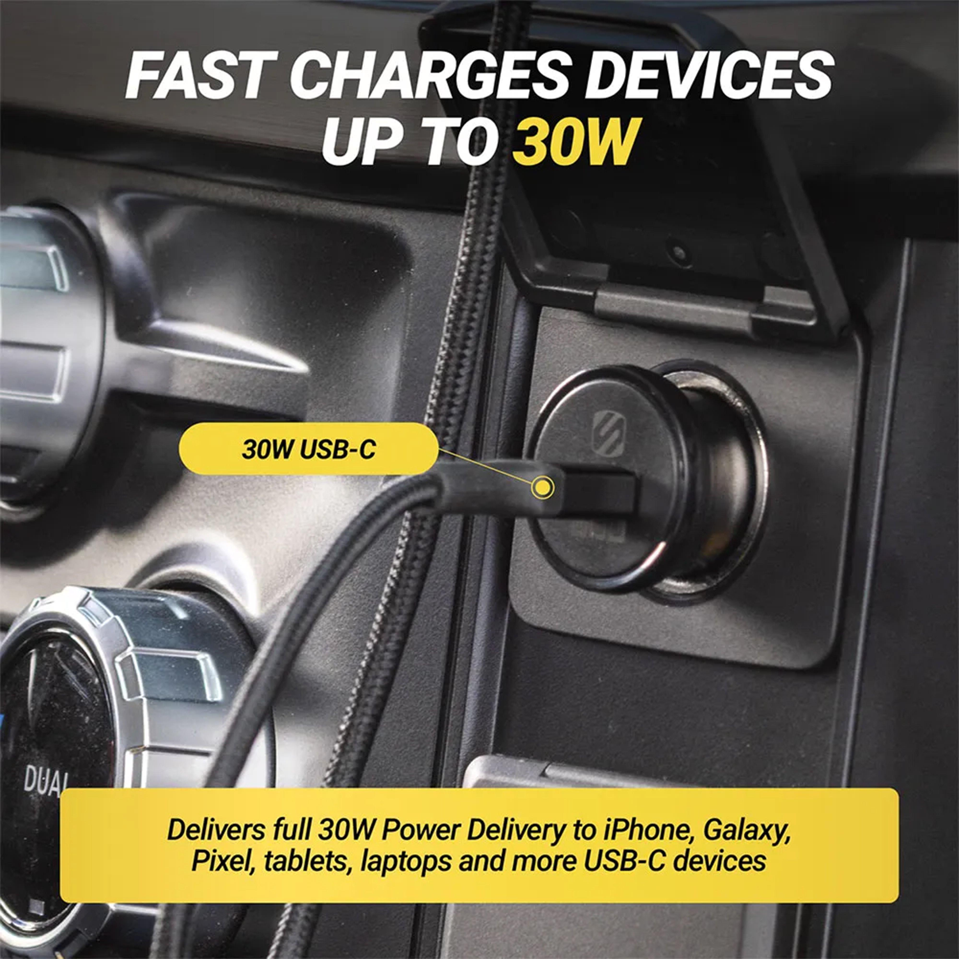 30W USB-C™ Power Delivery Mini Car Charger
