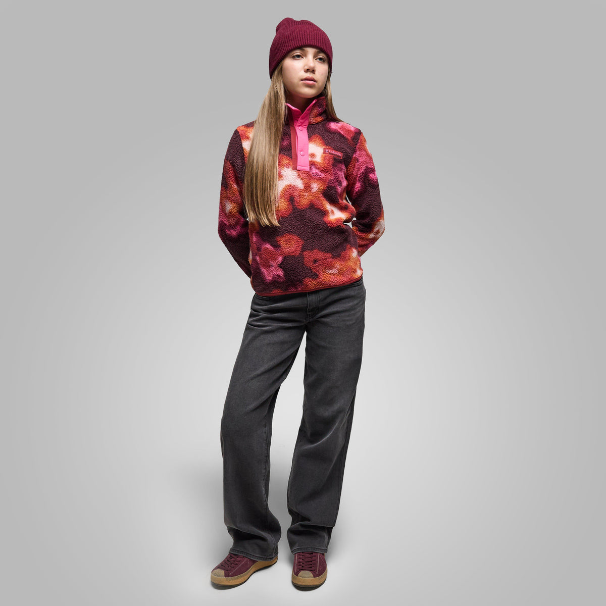 Kids' Helvetia™ II Printed Half Snap Fleece