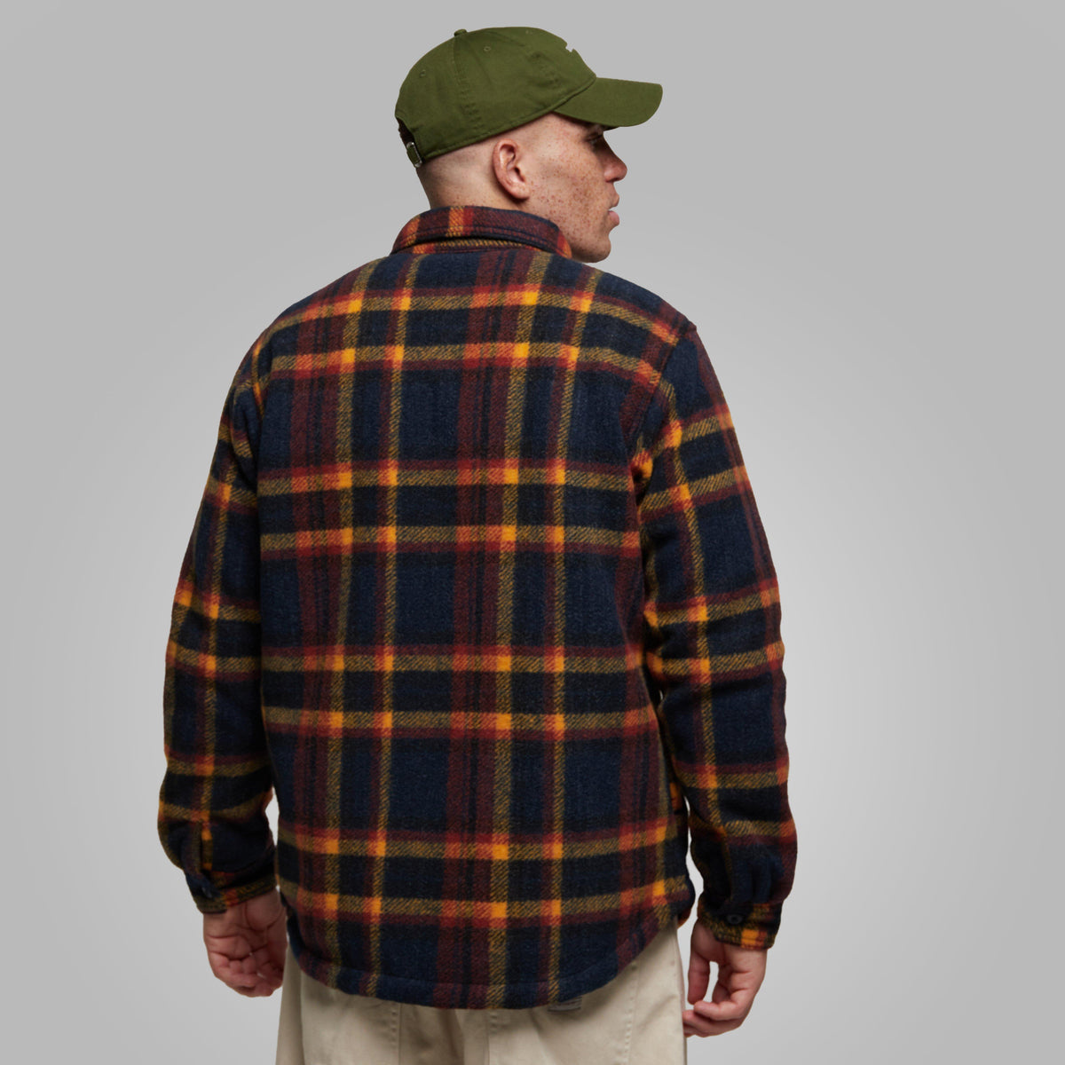 COLUMBIA MENS L/S SHIRTS-COL M HUNTER SHIRT NVY/YE